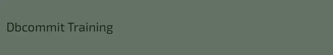 Dbcommit Training